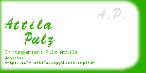 attila pulz business card